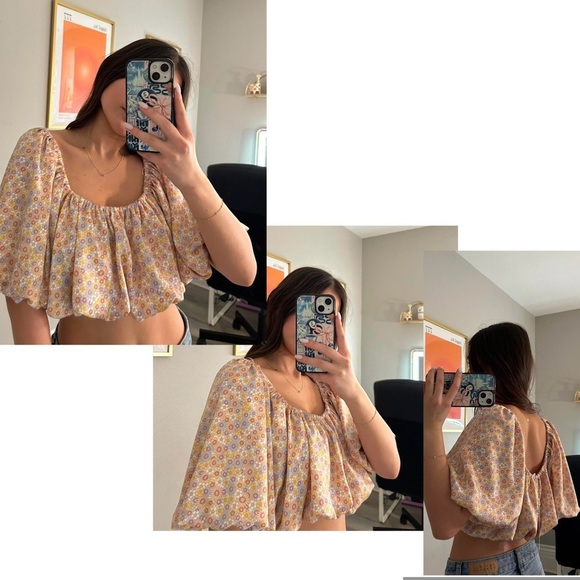 Floral Off-Shoulder Ruffle Top - Picture 3 of 13